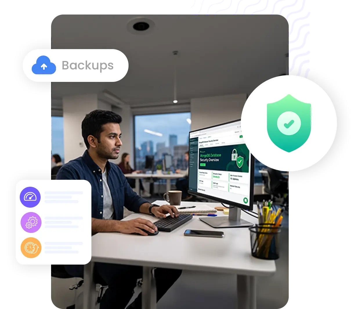MongoDB database security and encryption illustration | HiQloud