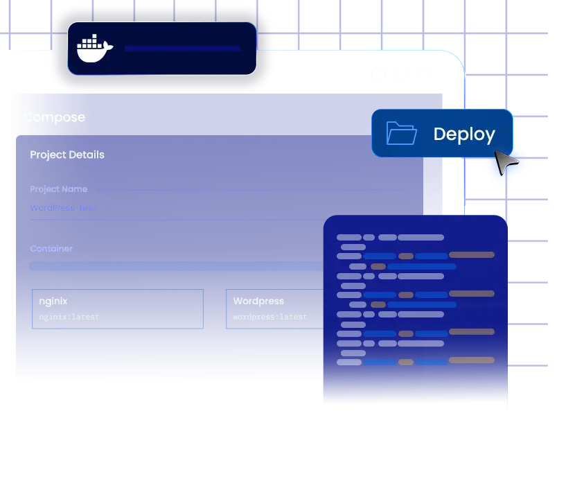 Docker containers deployed across environments illustration | HiQloud