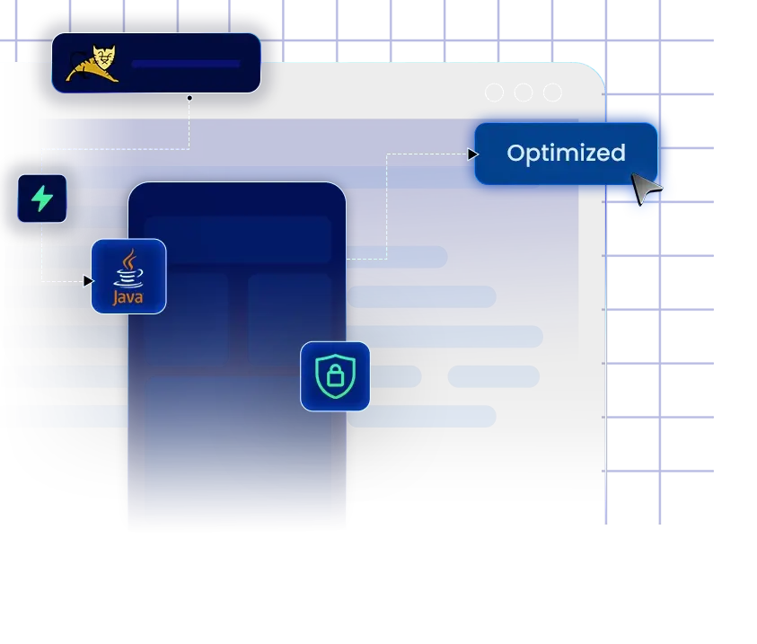 Java application hosting on Tomcat servers illustration | HiQloud