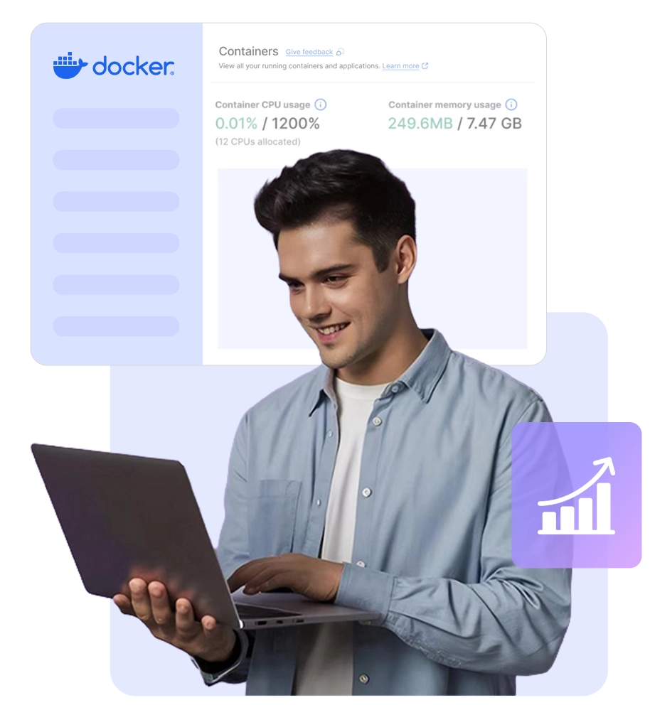 Docker hosting concept illustration | HiQloud