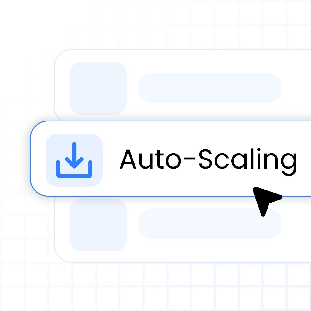 Auto-scaling infrastructure handling traffic spikes illustration | HiQloud