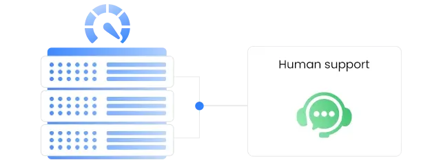 Fast reliable cloud hosting infrastructure icon | HiQloud