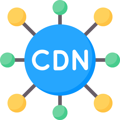 Global CDN content delivery icon | HiQloud