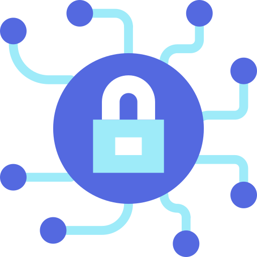 Multi-layer data encryption and firewall icon | HiQloud
